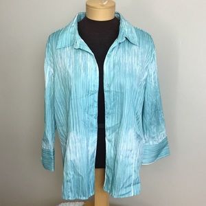 Christopher & Banks XL stretch 3/4 sleeve button